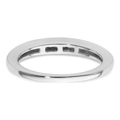 14K White Gold 1/8 ct tw Diamond Channel-Set Wedding Band – view 6
