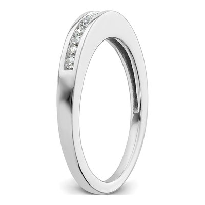 14K White Gold 1/8 ct tw Diamond Channel-Set Wedding Band – view 7