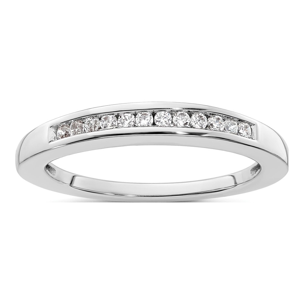 14K White Gold 1/8 ct tw Diamond Channel-Set Wedding Band