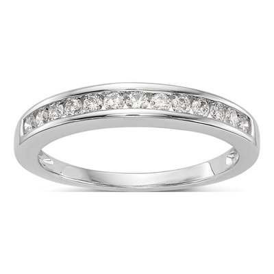 14K White Gold 1/3 ct tw Diamond Wedding Band