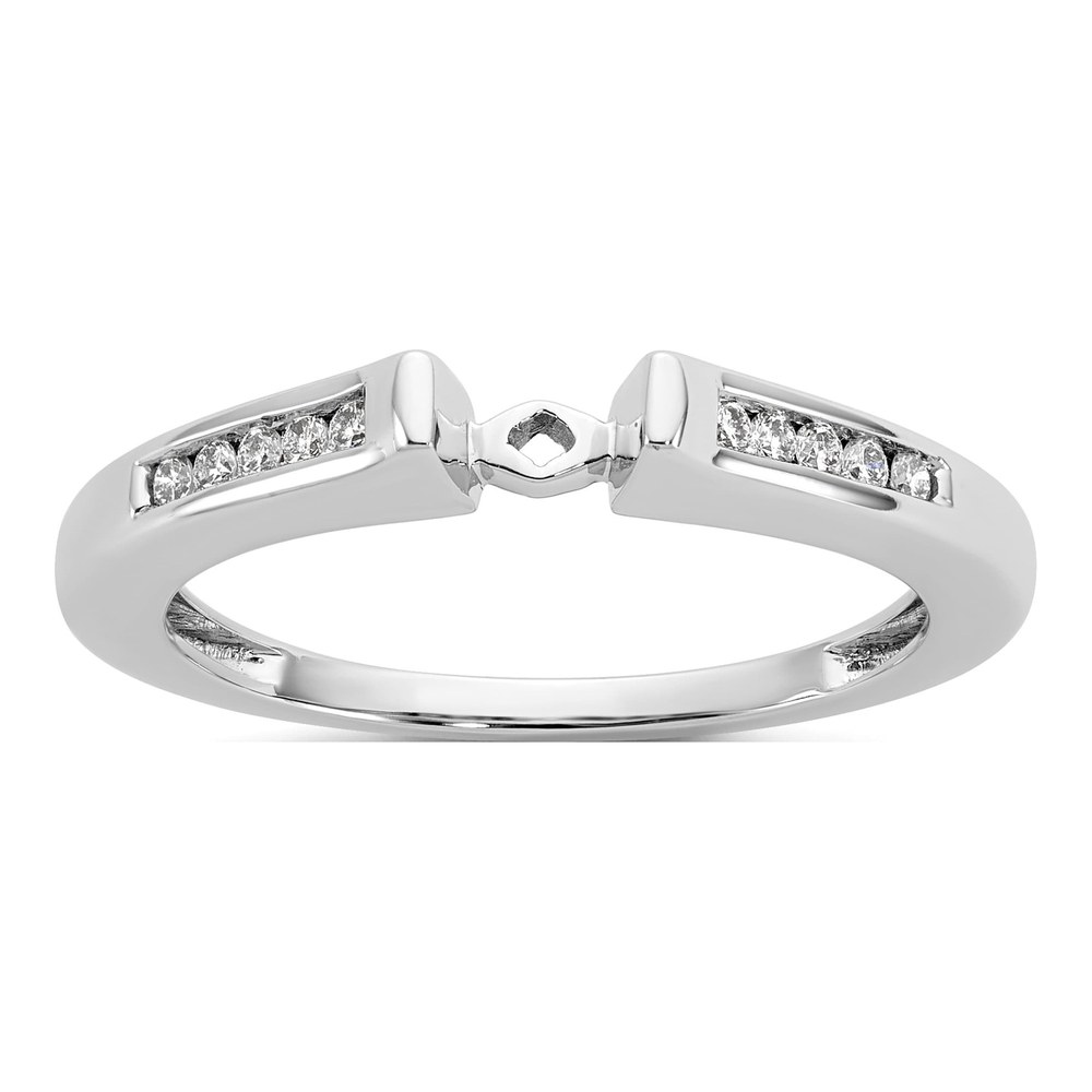 14K White Gold Diamond Engagement Engagement Ring Semi-Mount
