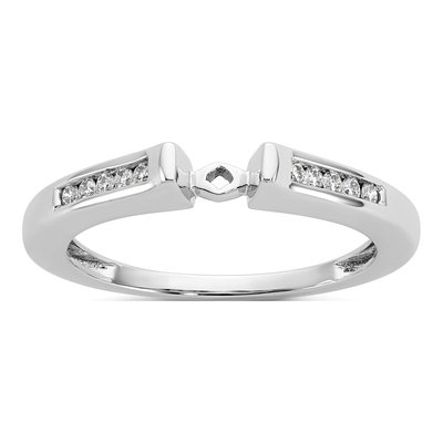14K White Gold Diamond Engagement Engagement Ring Semi-Mount