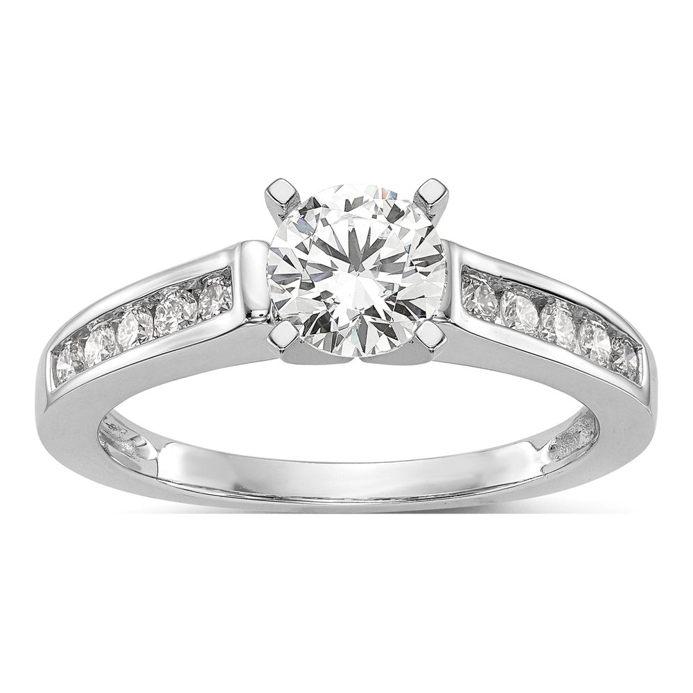 14K White Gold Diamond Engagement Engagement Ring Semi-Mount