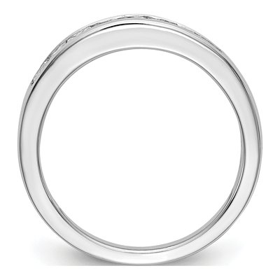 14K White Gold Princess Diamond Channel Band – view 2