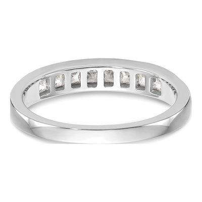 14K White Gold Princess Diamond Channel Band – view 6
