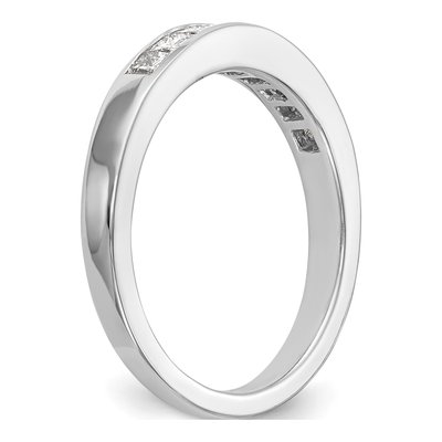 14K White Gold Princess Diamond Channel Band – view 7