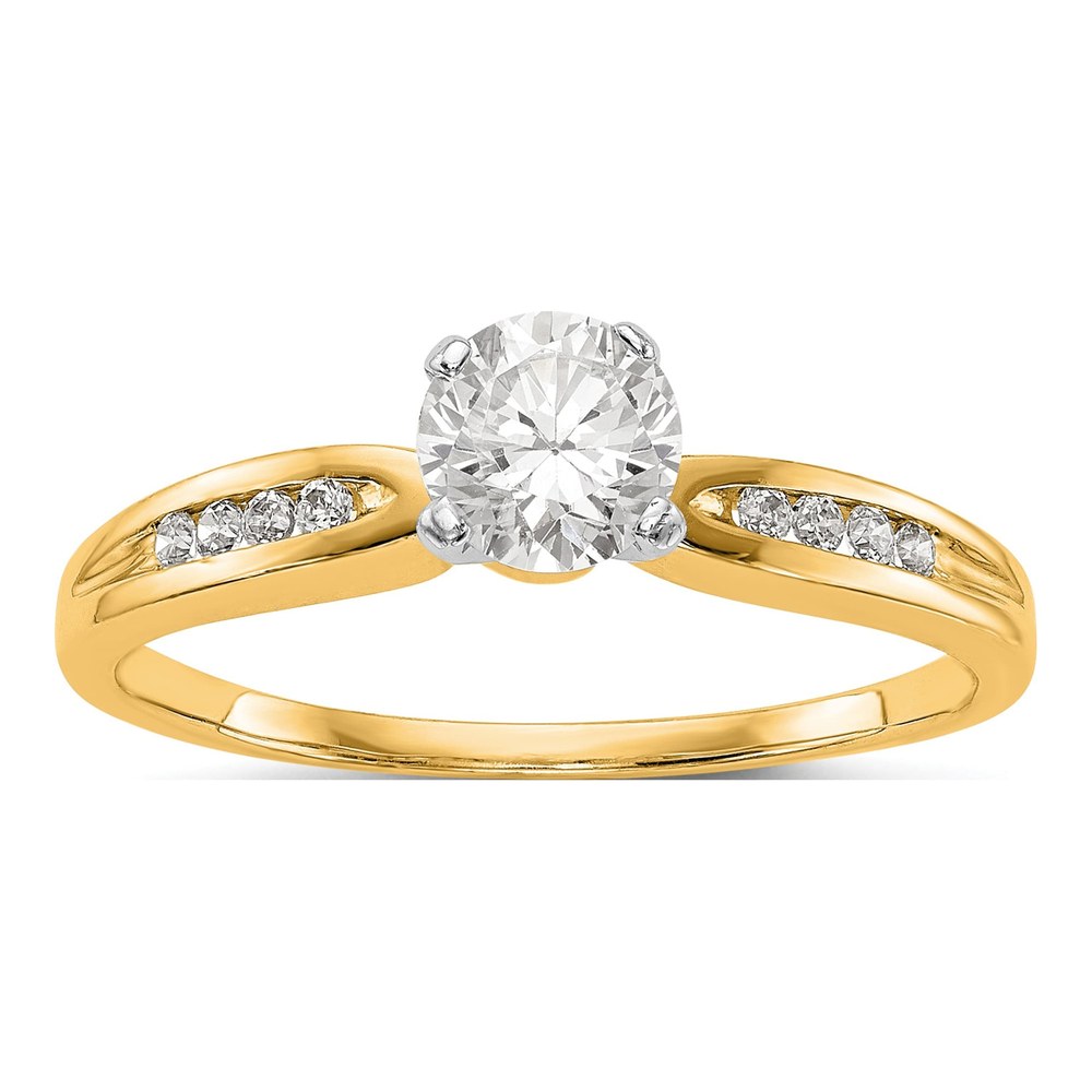 14K Yellow Gold Diamond Engagement Engagement Ring Semi-Mount