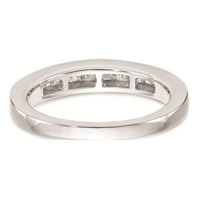 14K White Gold Princess Diamond Wedding Band Mounting – view 6
