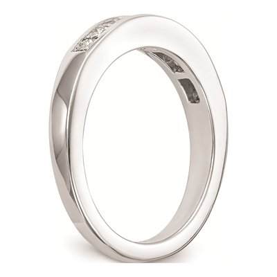 14K White Gold Princess Diamond Wedding Band Mounting – view 7