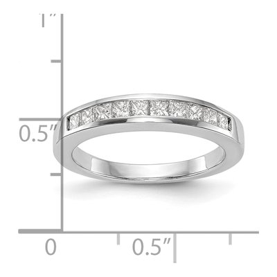 14K White Gold Princess Diamond Wedding Band Mounting – view 8