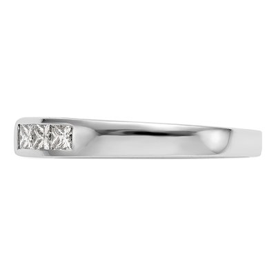 14K White Gold Diamond Princess Engagement Ring Semi-Mount – view 3