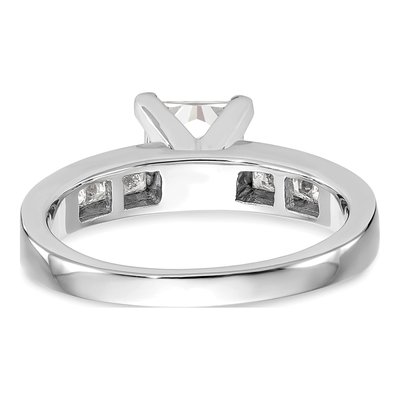 14K White Gold Diamond Princess Engagement Ring Semi-Mount – view 5
