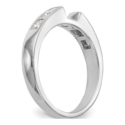 14K White Gold Diamond Princess Engagement Ring Semi-Mount – view 6