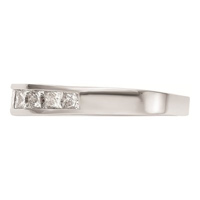 14K White Gold Channel-Set Diamond Wedding Band Mounting – view 4