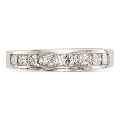 14K White Gold Channel-Set Diamond Wedding Band Mounting – view 5