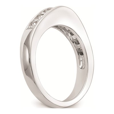14K White Gold Channel-Set Diamond Wedding Band Mounting – view 7