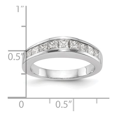 14K White Gold Channel-Set Diamond Wedding Band Mounting – view 8