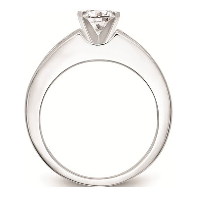 14K White Gold Princess Diamond Engagement Ring Mounting – view 2