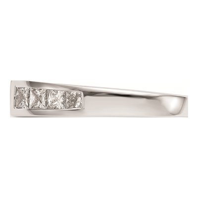 14K White Gold Princess Diamond Engagement Ring Mounting – view 3