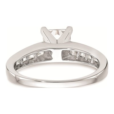 14K White Gold Princess Diamond Engagement Ring Mounting – view 5