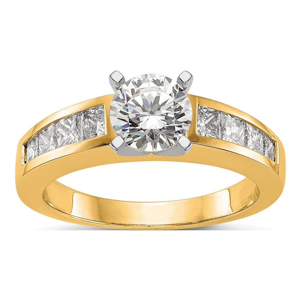 14K Yellow Gold Diamond Semi-Mount Engagement Ring
