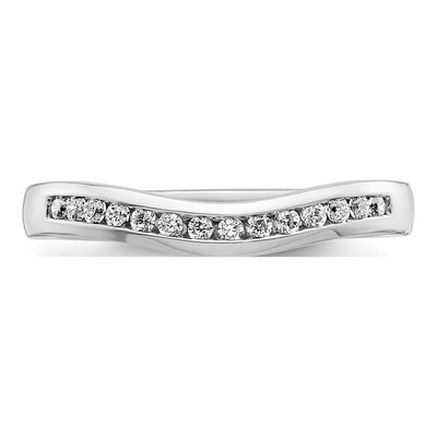 14K White Gold 1/5 ct tw Diamond Wedding Band – view 5