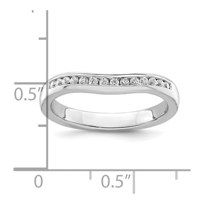 14K White Gold 1/5 ct tw Diamond Wedding Band – view 8