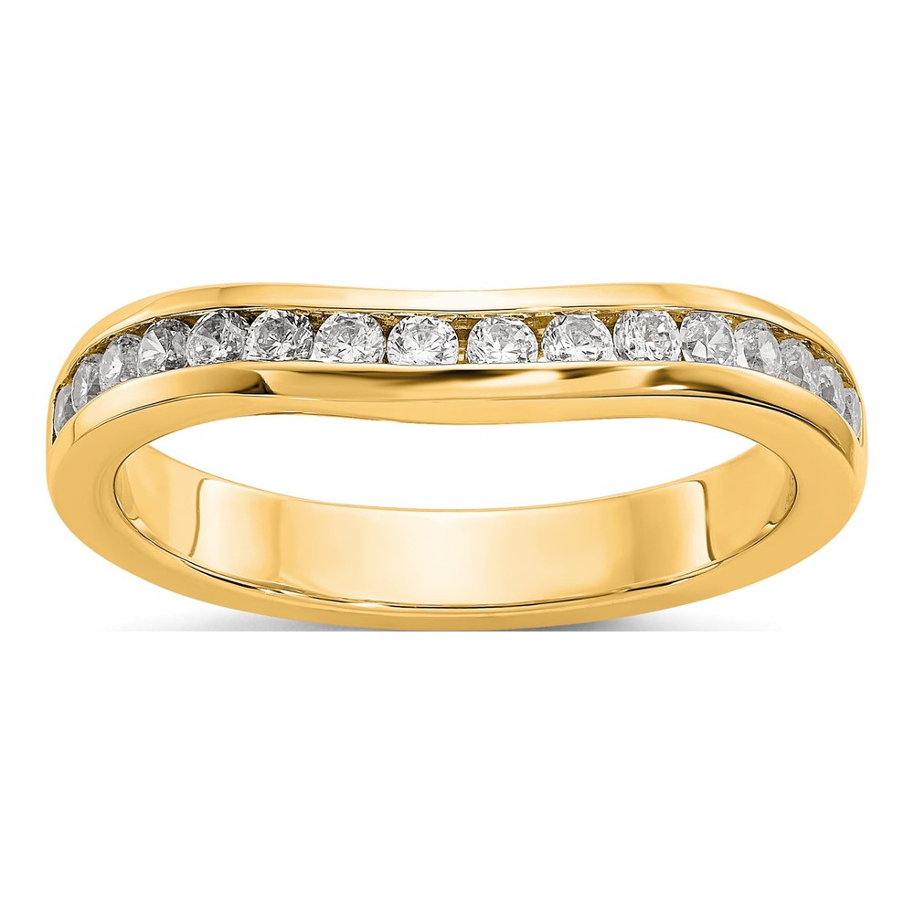 14K Yellow Gold 1/6 ct tw Diamond Channel Wedding Band