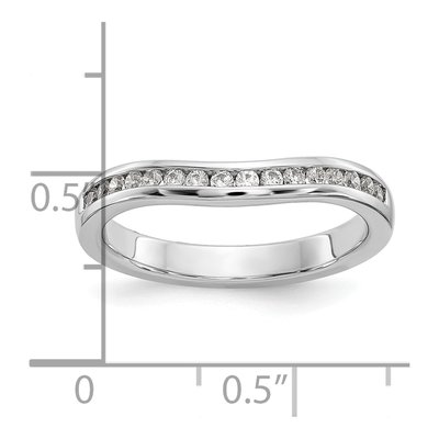 14K White Gold 1/3 ct tw Diamond Channel-Set Wedding Band – view 7