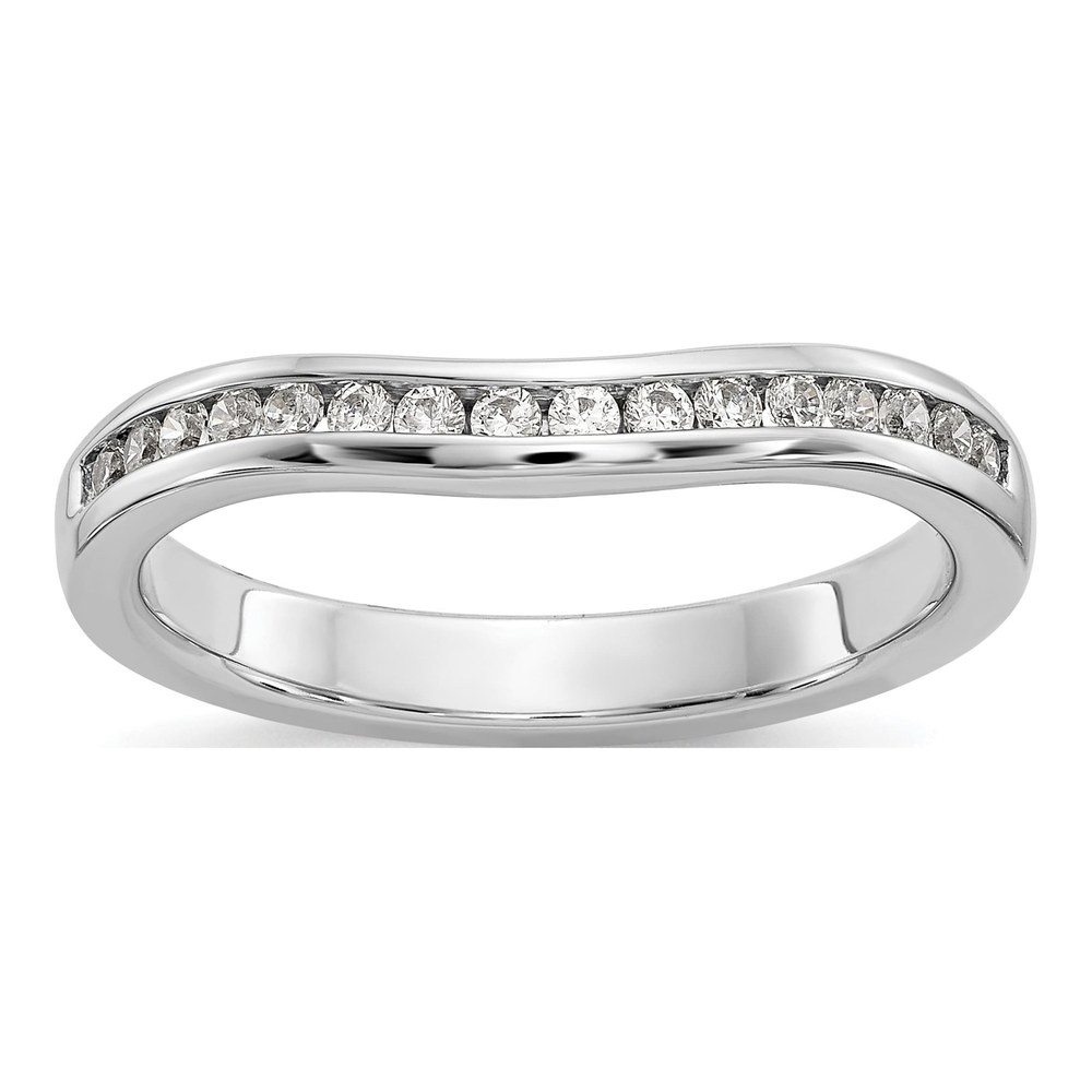 14K White Gold 1/3 ct tw Diamond Channel-Set Wedding Band