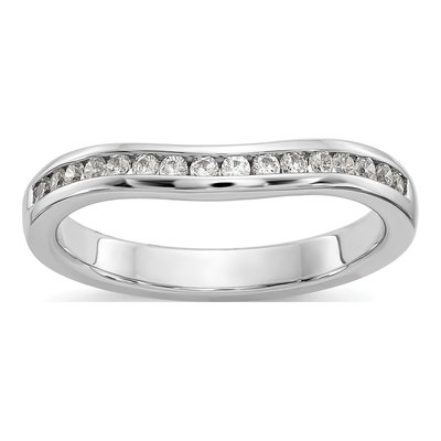 14K White Gold 1/3 ct tw Diamond Channel-Set Wedding Band
