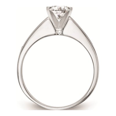 14K White Gold Princess Diamond Engagement Ring Mounting – view 3