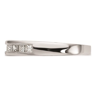 14K White Gold Princess Diamond Engagement Ring Mounting – view 4