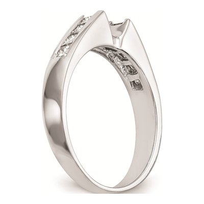 14K White Gold Princess Diamond Engagement Ring Mounting – view 7
