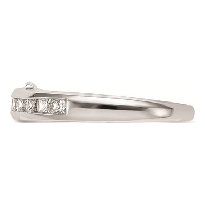 14K White Gold Channel-Set Princess Diamond Wedding Band Mounting – view 3