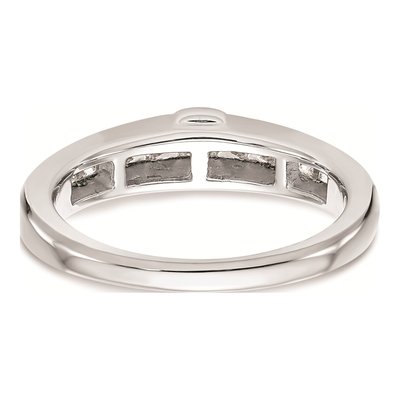 14K White Gold Channel-Set Princess Diamond Wedding Band Mounting – view 5
