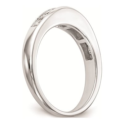 14K White Gold Channel-Set Princess Diamond Wedding Band Mounting – view 6