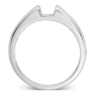 14K White Gold Diamond Princess Engagement Ring Semi-Mount – view 2