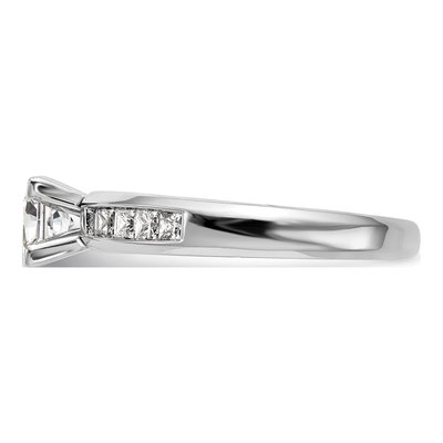 14K White Gold Diamond Princess Engagement Ring Semi-Mount – view 3