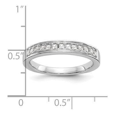 14K White Gold 1/2 ct tw Diamond Channel-Set Princess Wedding Ring – view 7