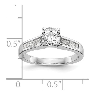 14K White Gold Diamond Engagement Engagement Ring Semi-Mount – view 8