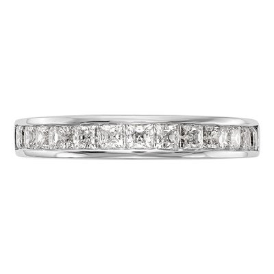 14K White Gold 3/4 ct tw Diamond Princess Wedding Band – view 5