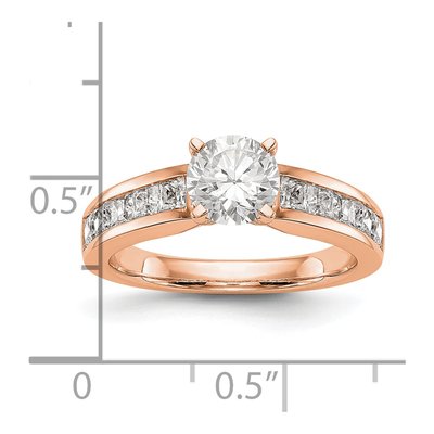 14K Rose Gold Diamond Engagement Ring Semi-Mount – view 3
