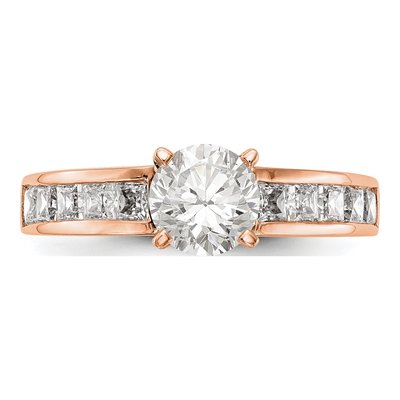 14K Rose Gold Diamond Engagement Ring Semi-Mount – view 5