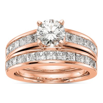 14K Rose Gold Diamond Engagement Ring Semi-Mount – view 7
