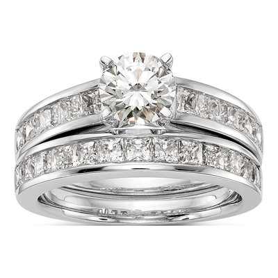 14K White Gold Diamond Engagement Ring Semi-Mount – view 8