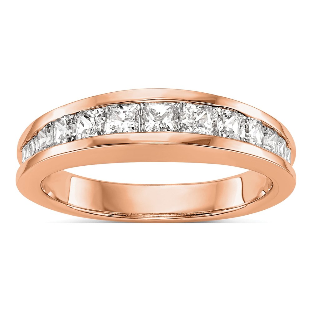 14K Rose Gold Diamond Wedding Band