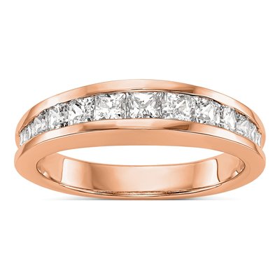 14K Rose Gold 1.15 ct tw Diamond Wedding Band
