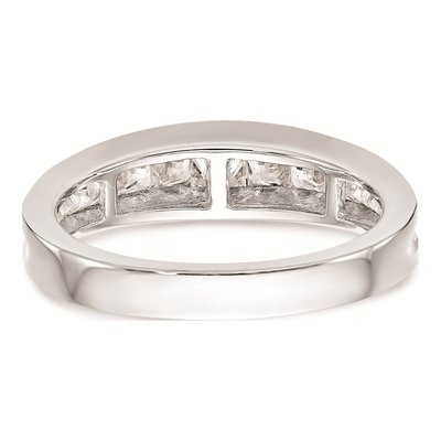 14K White Gold Princess Diamond Wedding Band Mounting – view 5