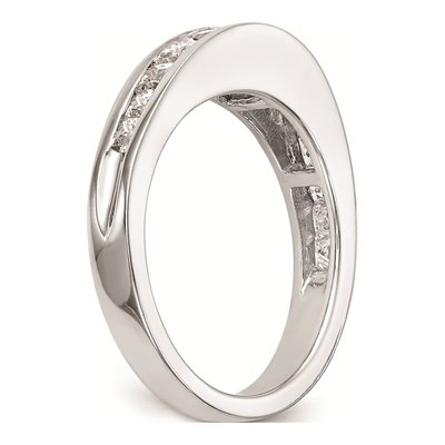 14K White Gold Princess Diamond Wedding Band Mounting – view 6